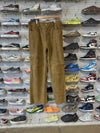 NEW Rick Owens Geth Calfskin Carpenter SS26 Temple Pants - Sumi Brown Size 34