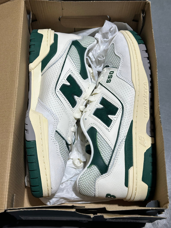 New Balance 550 - Sea Salt/Marsh Green Size 10