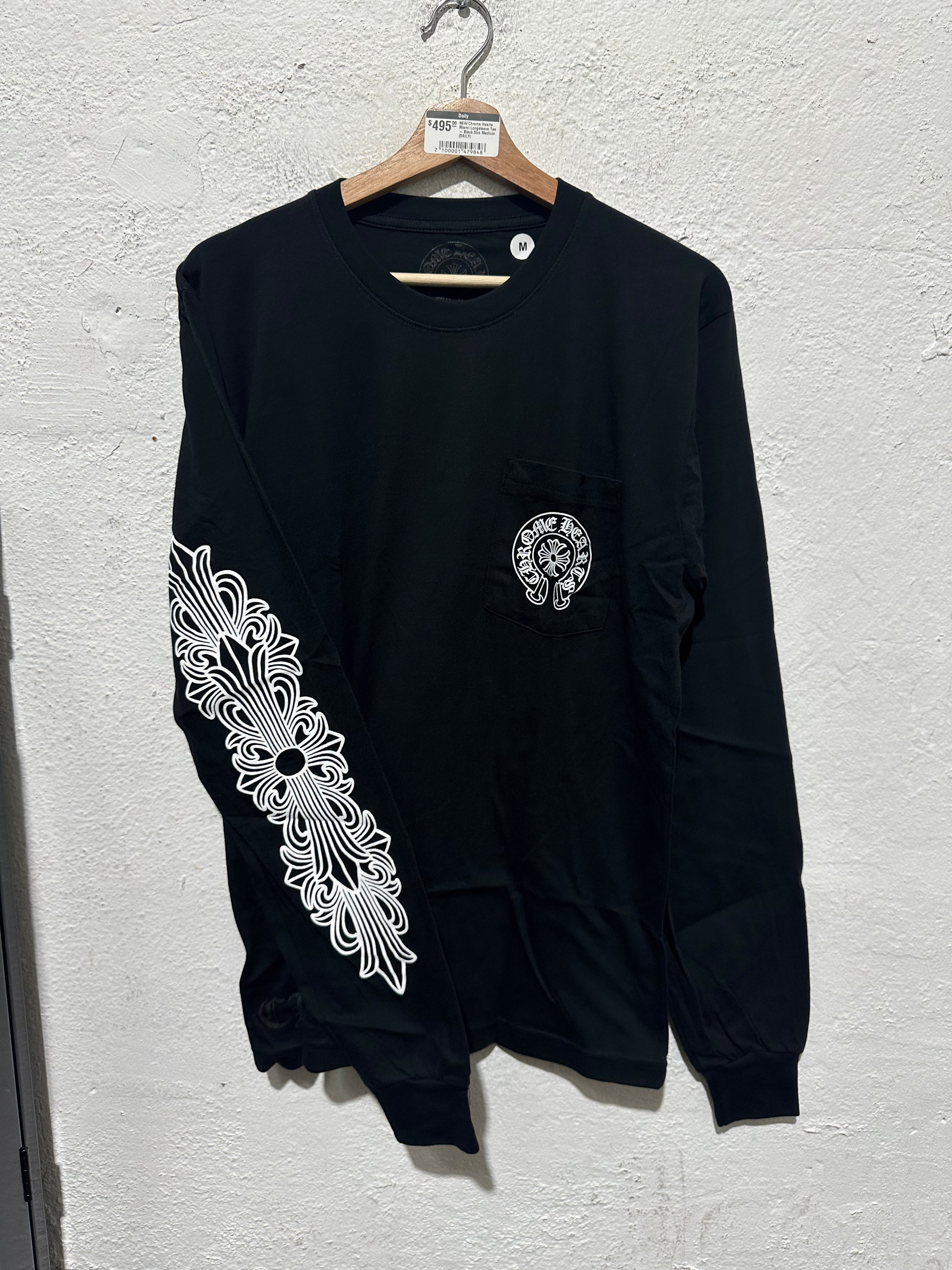 NEW Chrome Hearts Miami Longsleeve Tee - Black