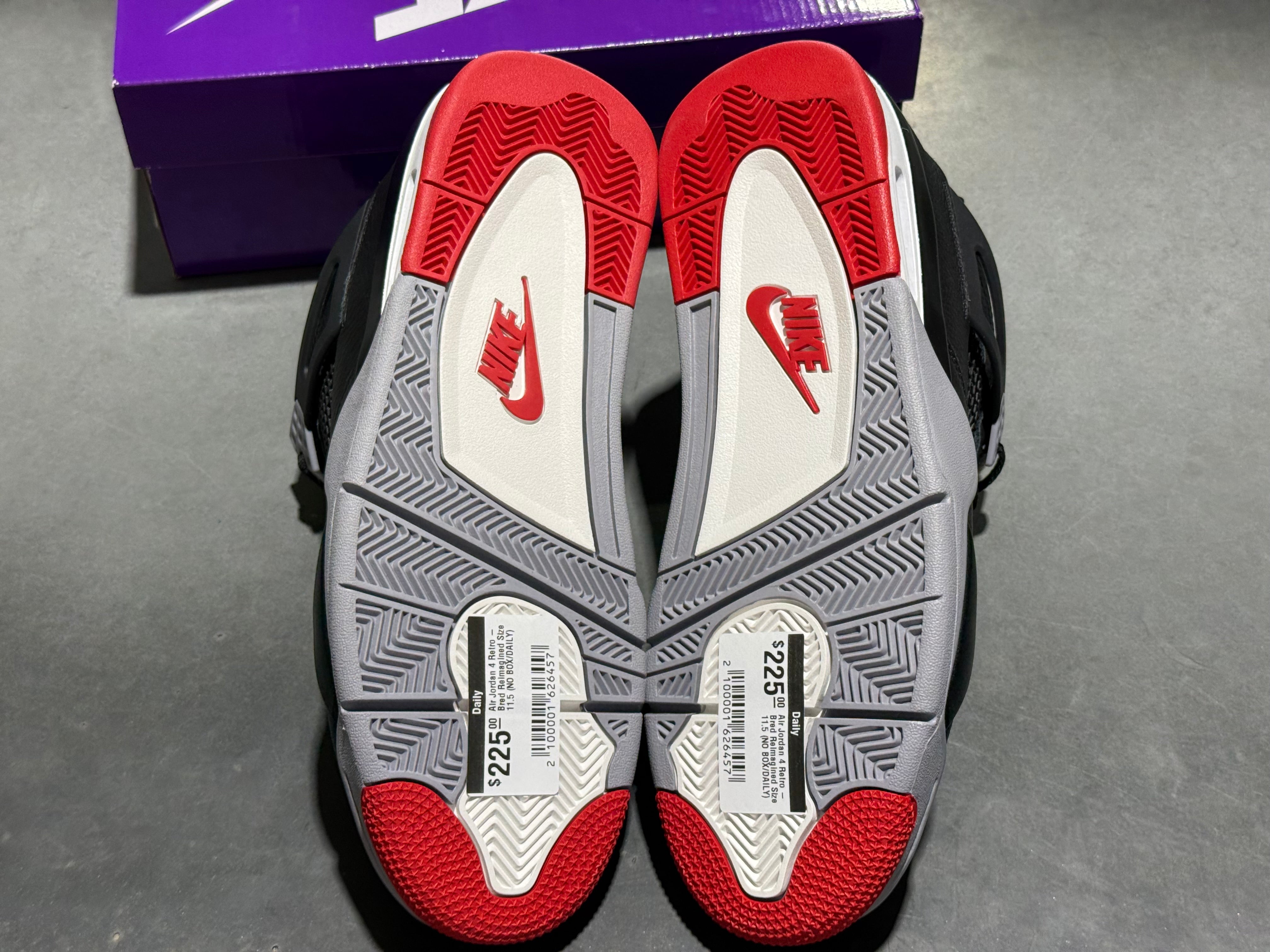 Air Jordan 4 Retro - Bred Reimagined Size 11.5