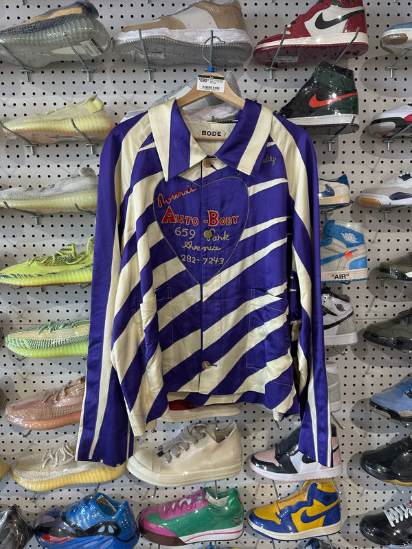 NEW Bode Auto Stripe Jacket - Purple Size XXL