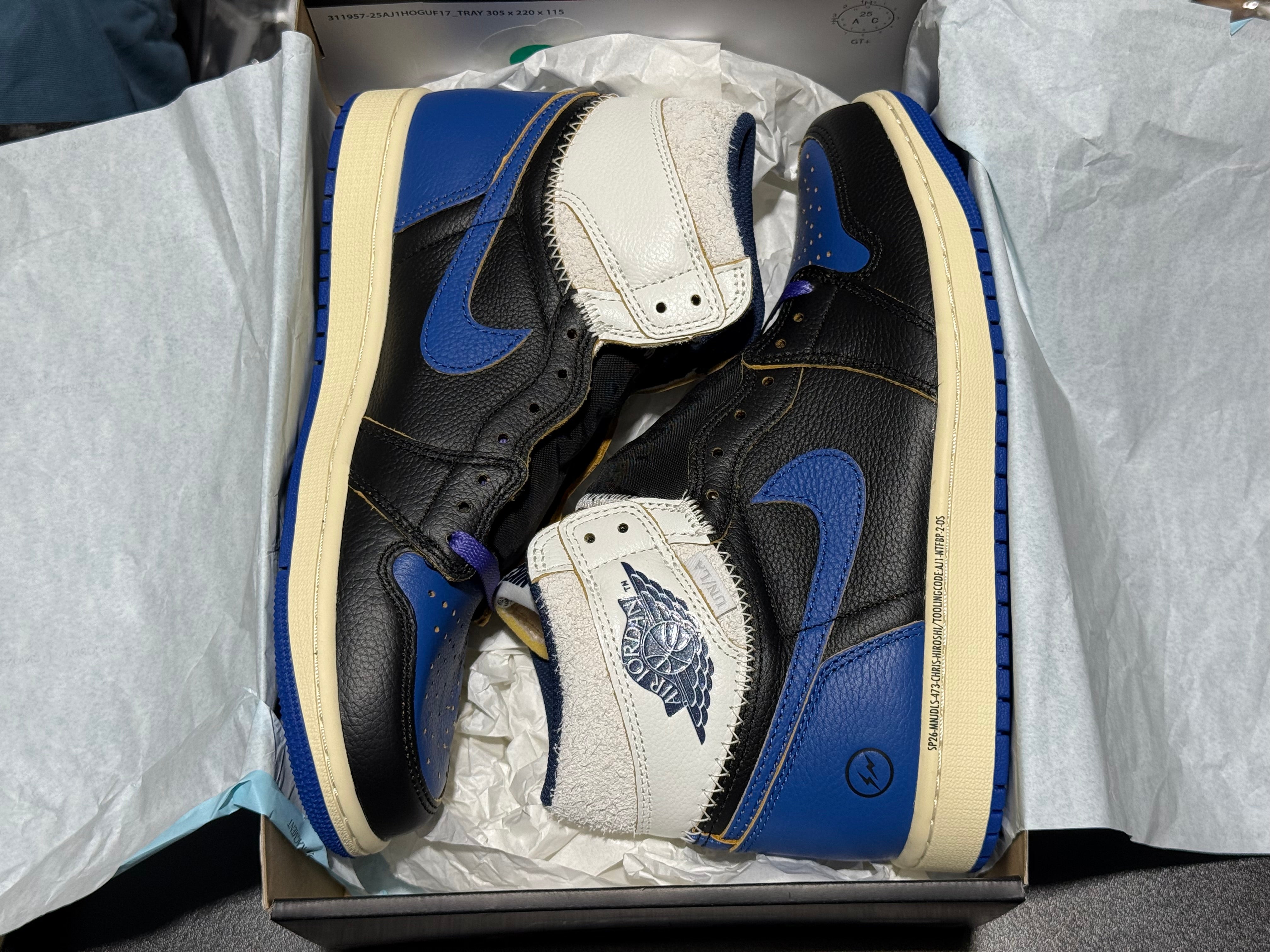 Air Jordan 1 Retro High OG SP - Fragment x Union LA Sport Royal Size 8