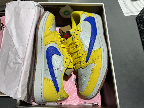 AirJordan 1 Retro Low OG SP - Travis Scott/Canary Size 8.5W/7M