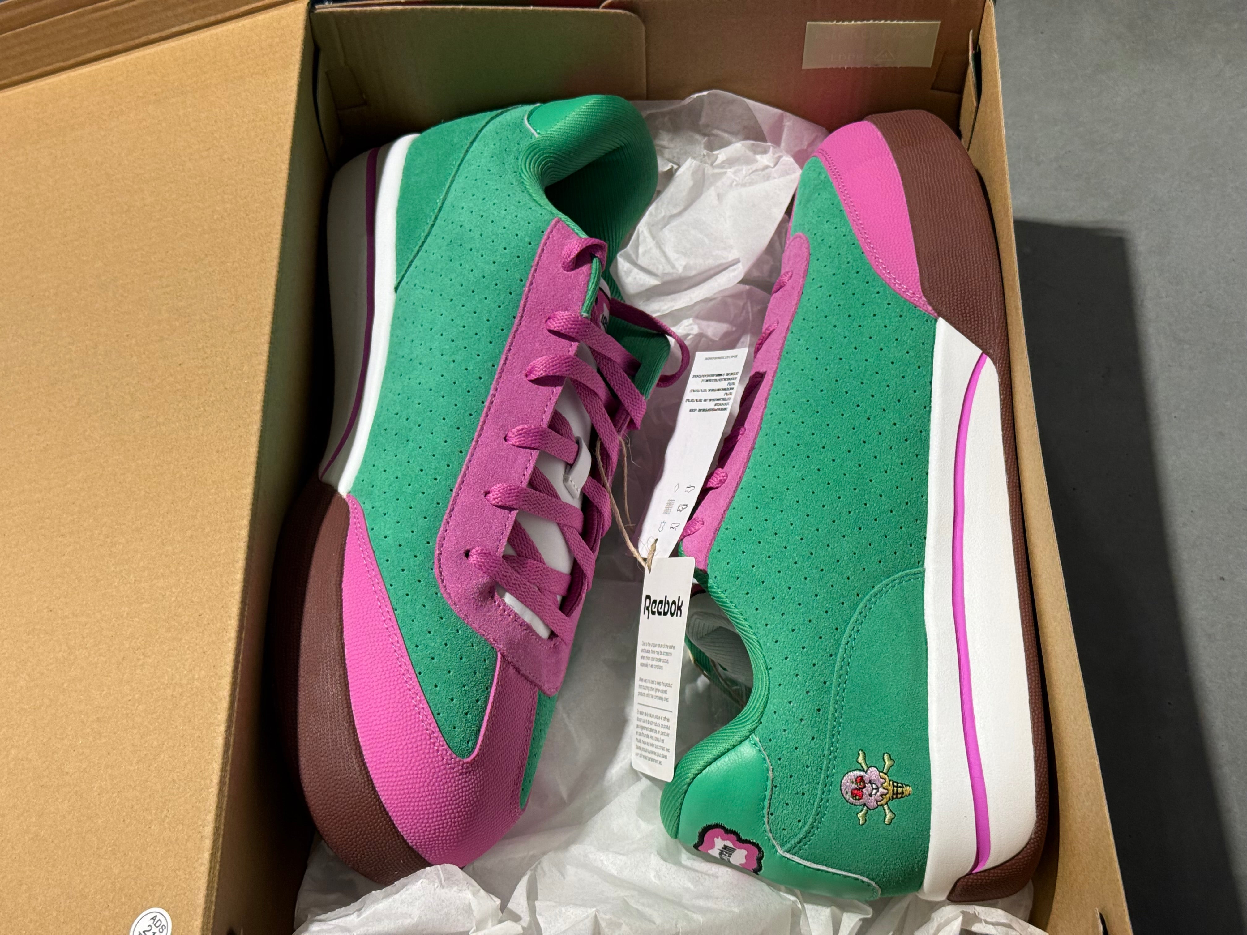Reebok Ice Cream Board Flip - Green/Pink Size 12