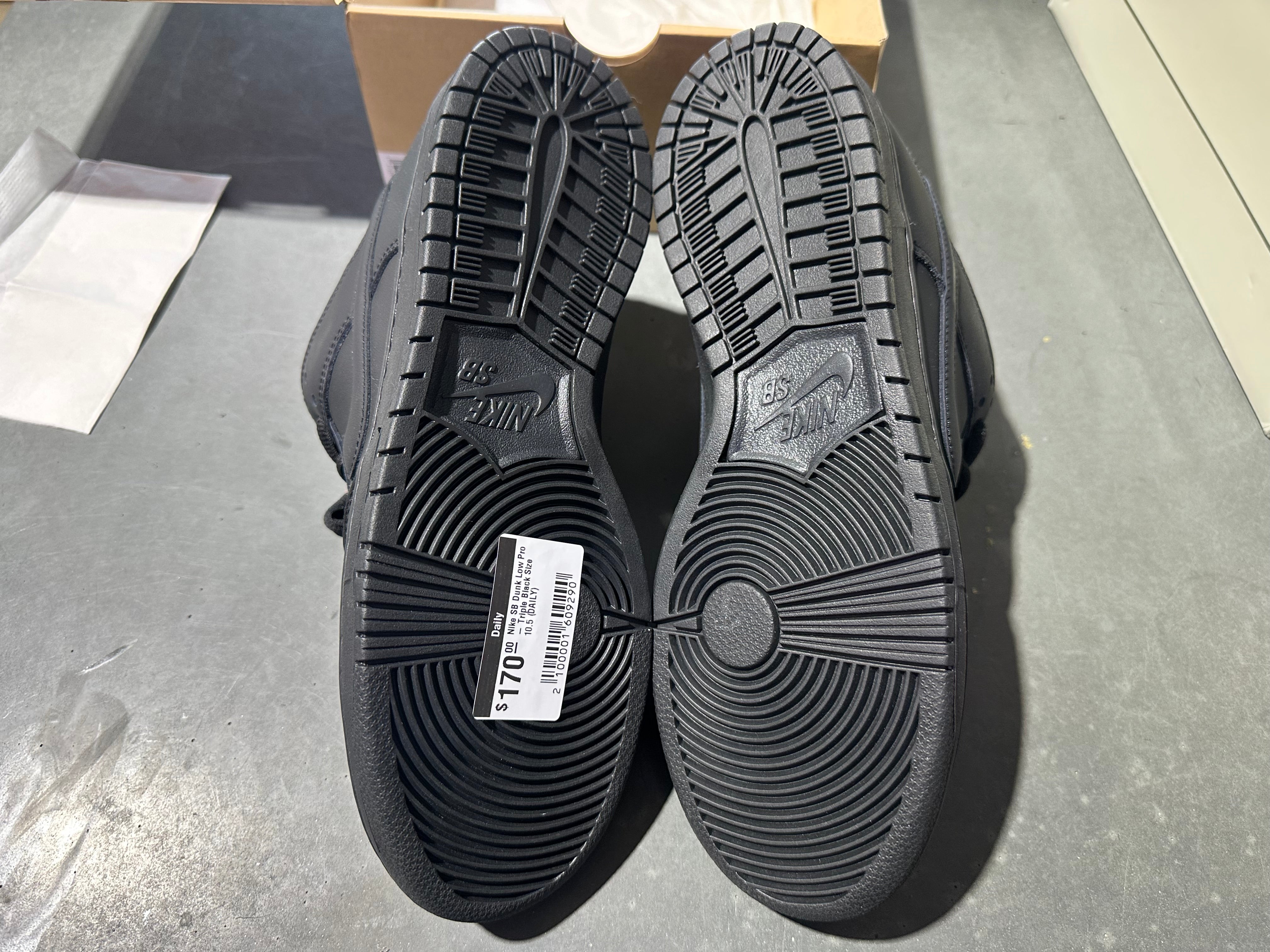 Nike SB Dunk Low Pro - Triple Black Size 10.5