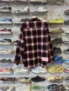 NEW Better With Age Flannel - Burgundy Plaid Size Large