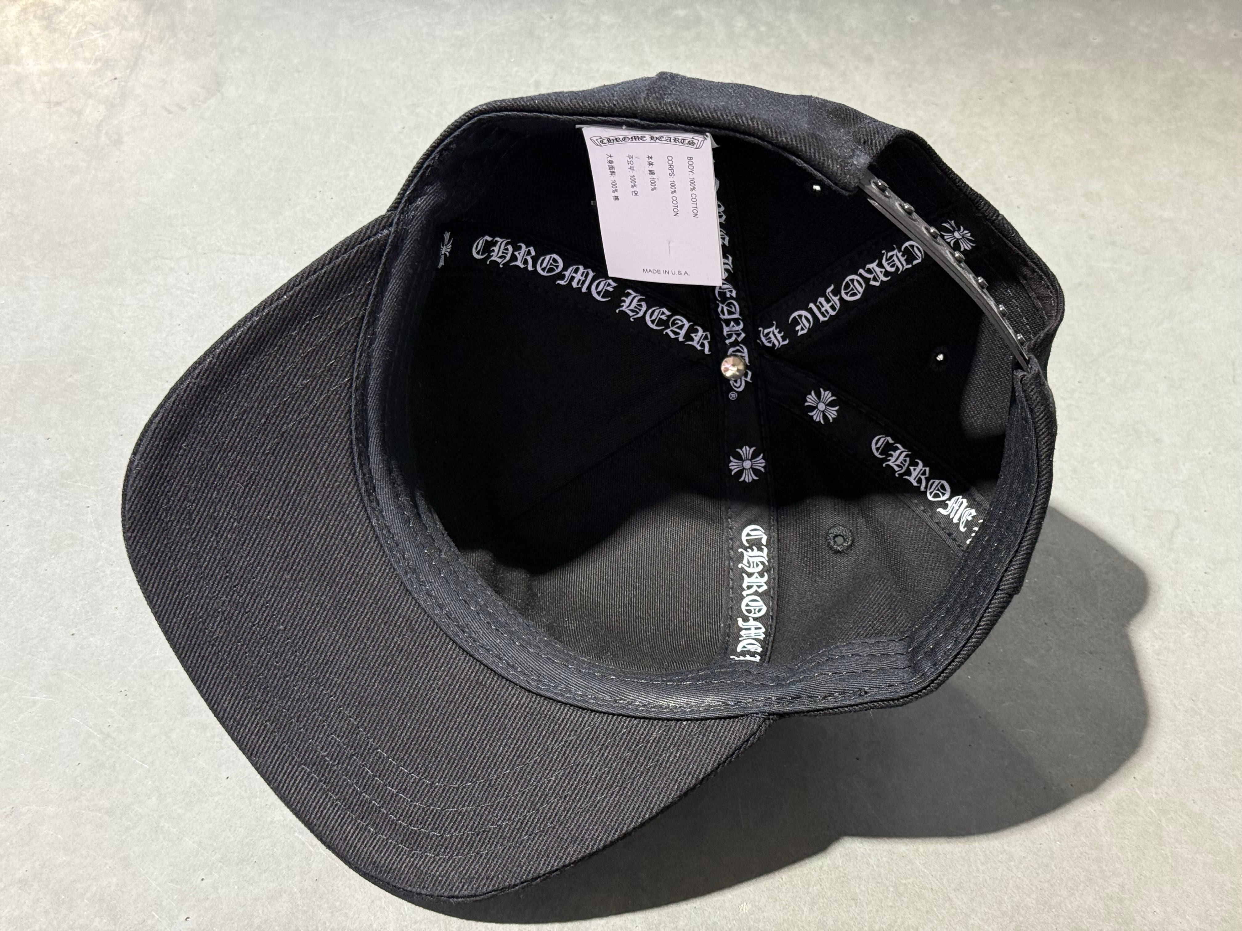 NEW Chrome Hearts Cross & Horseshoe Baseball Cap - Black