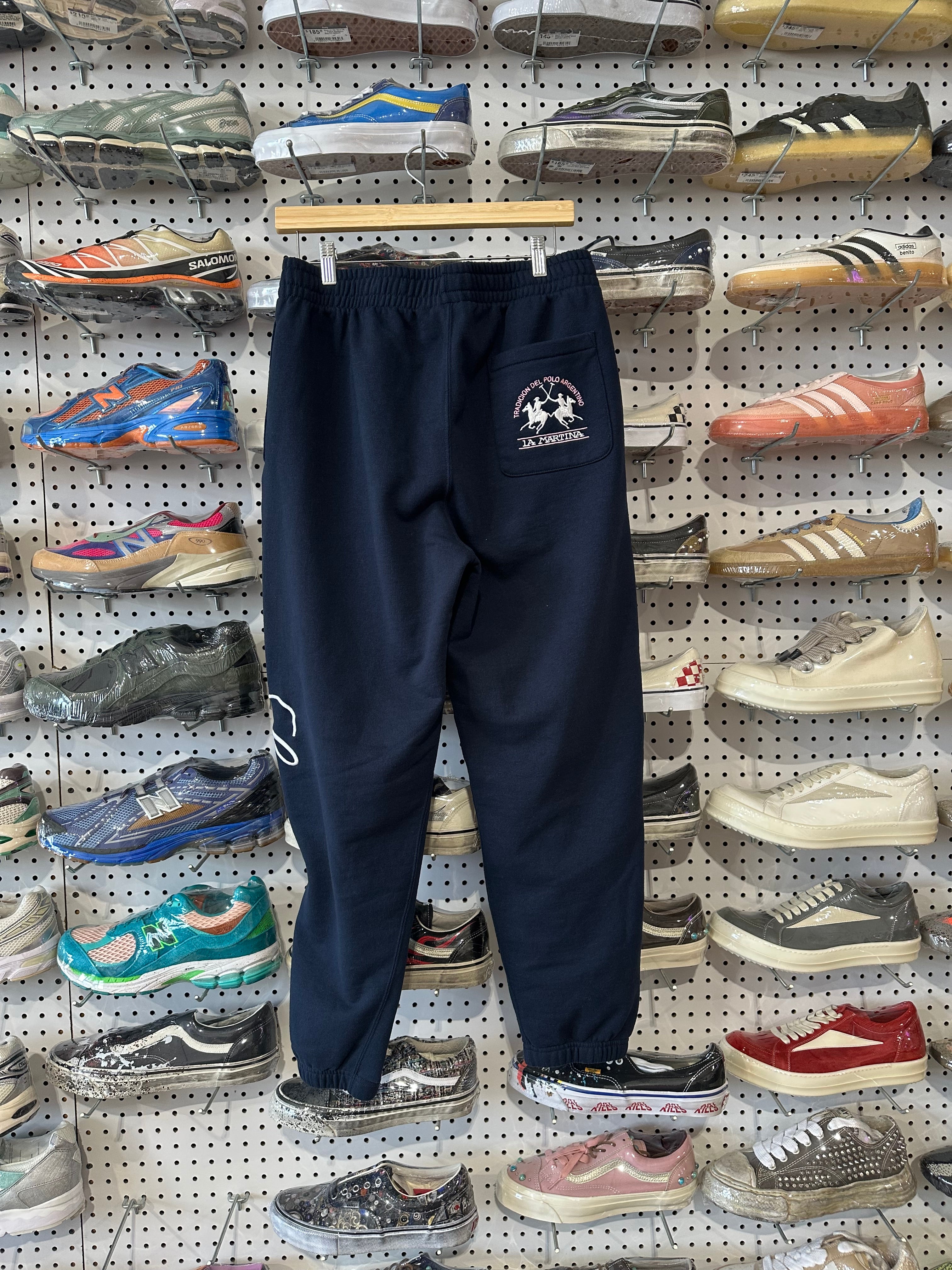NEW Supreme La Martina Sweatpants - Navy Size Small