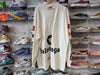NEW Balenciaga Moc Neck LS Multi Logo Shirt - White Size 3/XXL