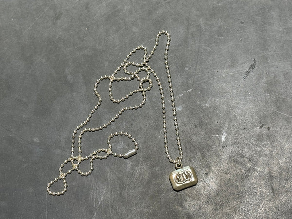 USED Chrome Hearts Emerald Cut Pendant With Chain