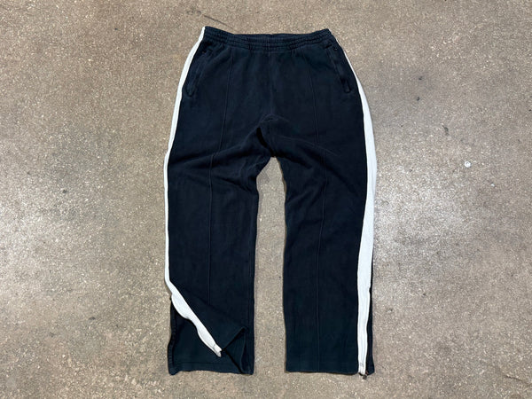 USED Polo Ralph Lauren Side Zip Sweatpants - Black/White Size Large