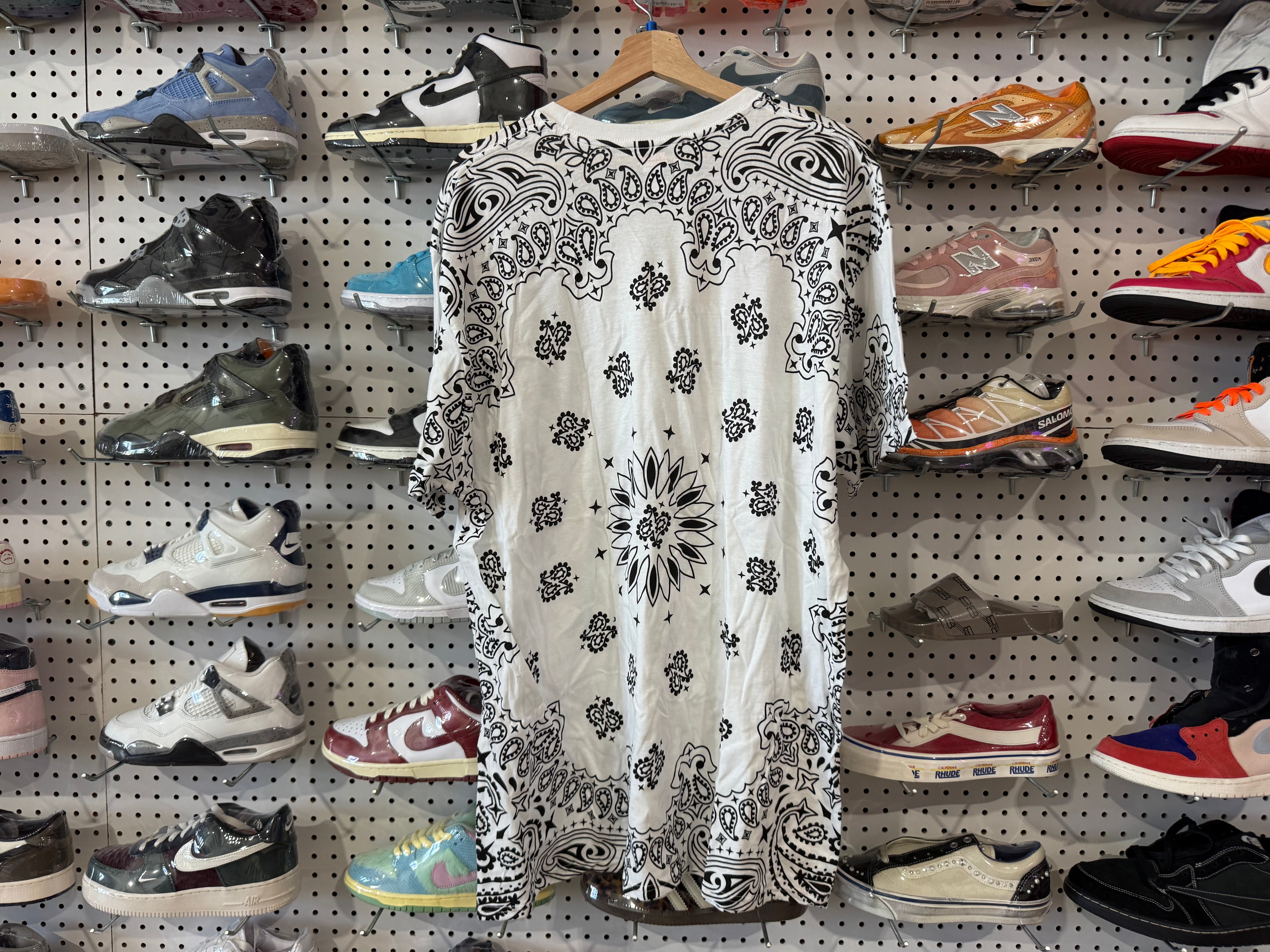 NEW Supreme X Hanes Paisley Tee - White  Size XXL