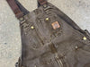 USED Carhartt Distressed Overalls - Brown Size 34x32