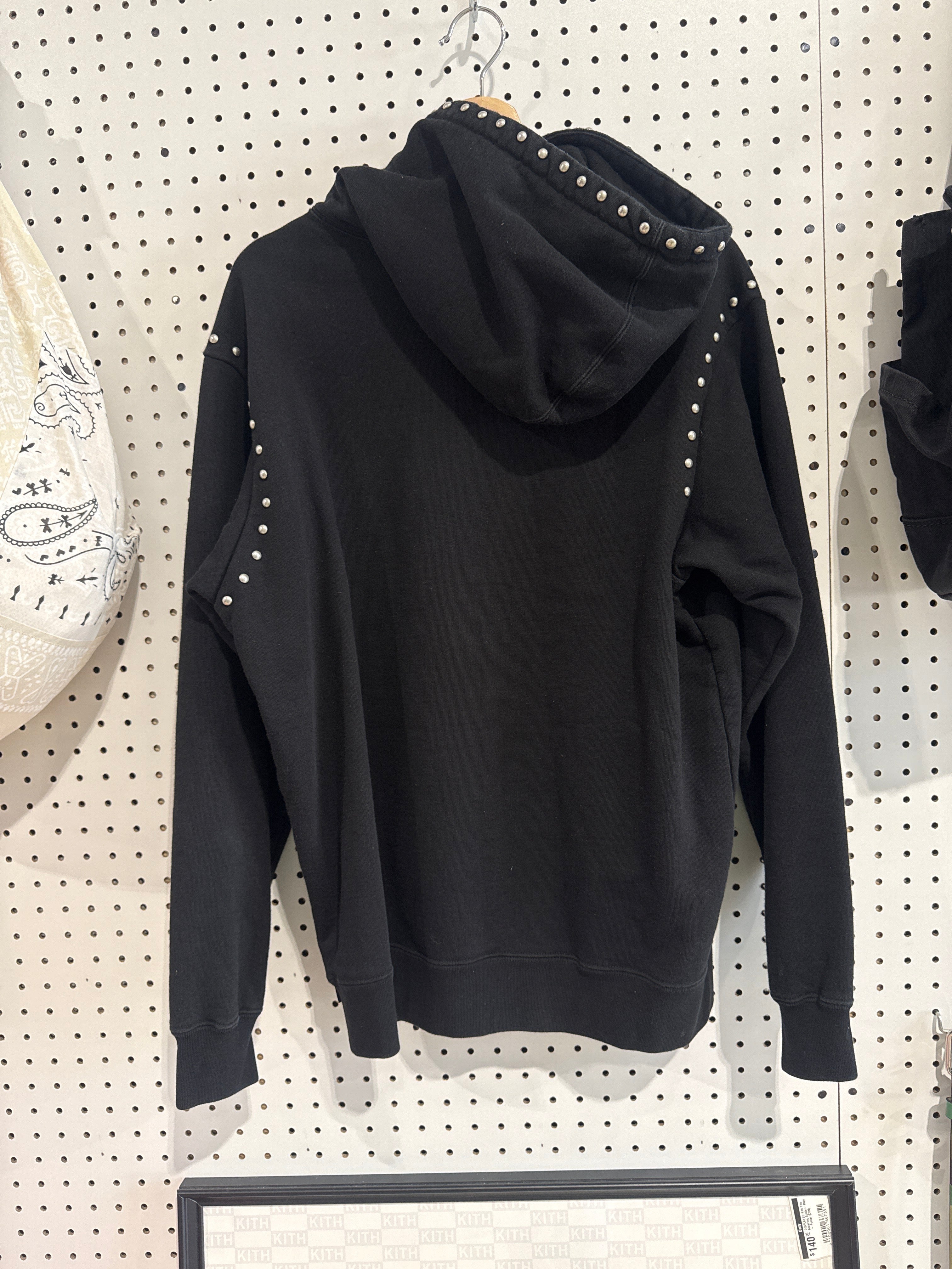 USED Supreme Studded Hooded Sweatshirt FW18 - Black Size Medium