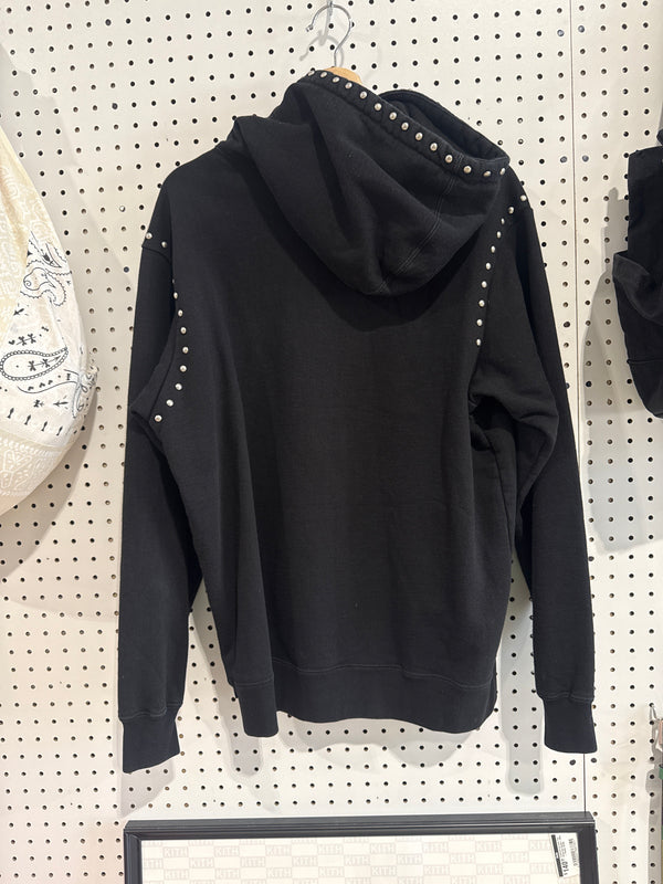 USED Supreme Studded Hooded Sweatshirt FW18 - Black Size Medium