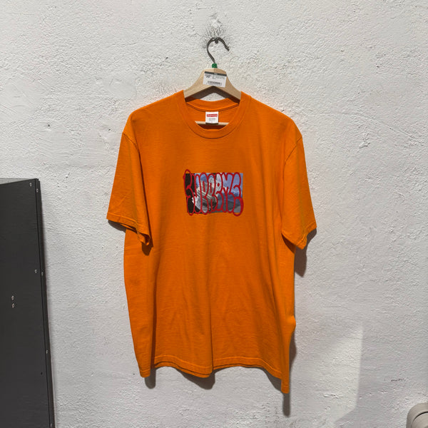 USED Supreme Payment Tee - Orange Size Large (DAILY)