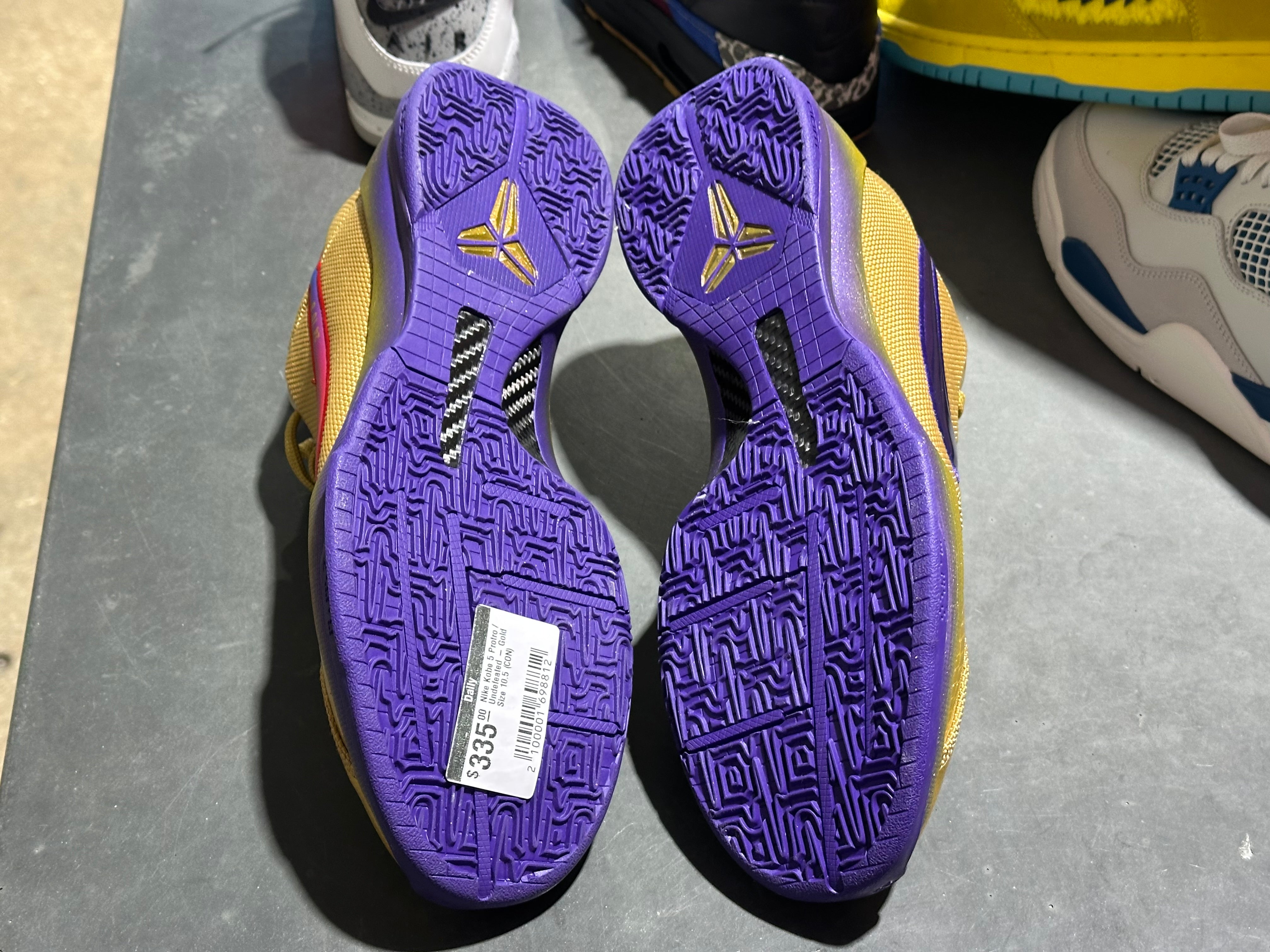 Nike Kobe 5 Protro / Undefeated - Gold Size 10.5