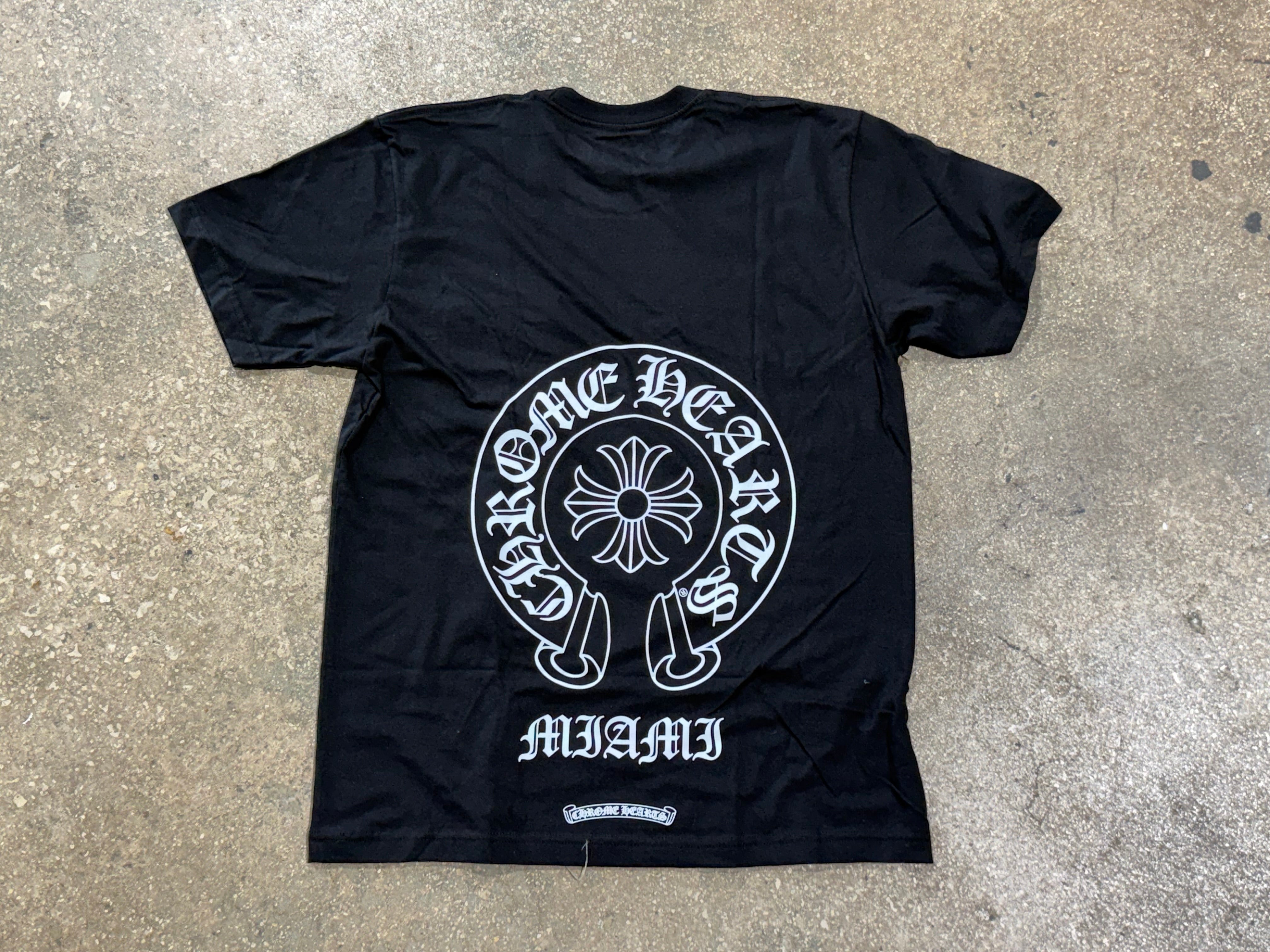 NEW Chrome Hearts Miami Tee - Black Size Large