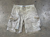 USED Distressed Polo Ralph Lauren Cargo Shorts - Khaki Size 35