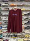 USED Supreme The Real Shit LS Tee - Burgundy Size XL