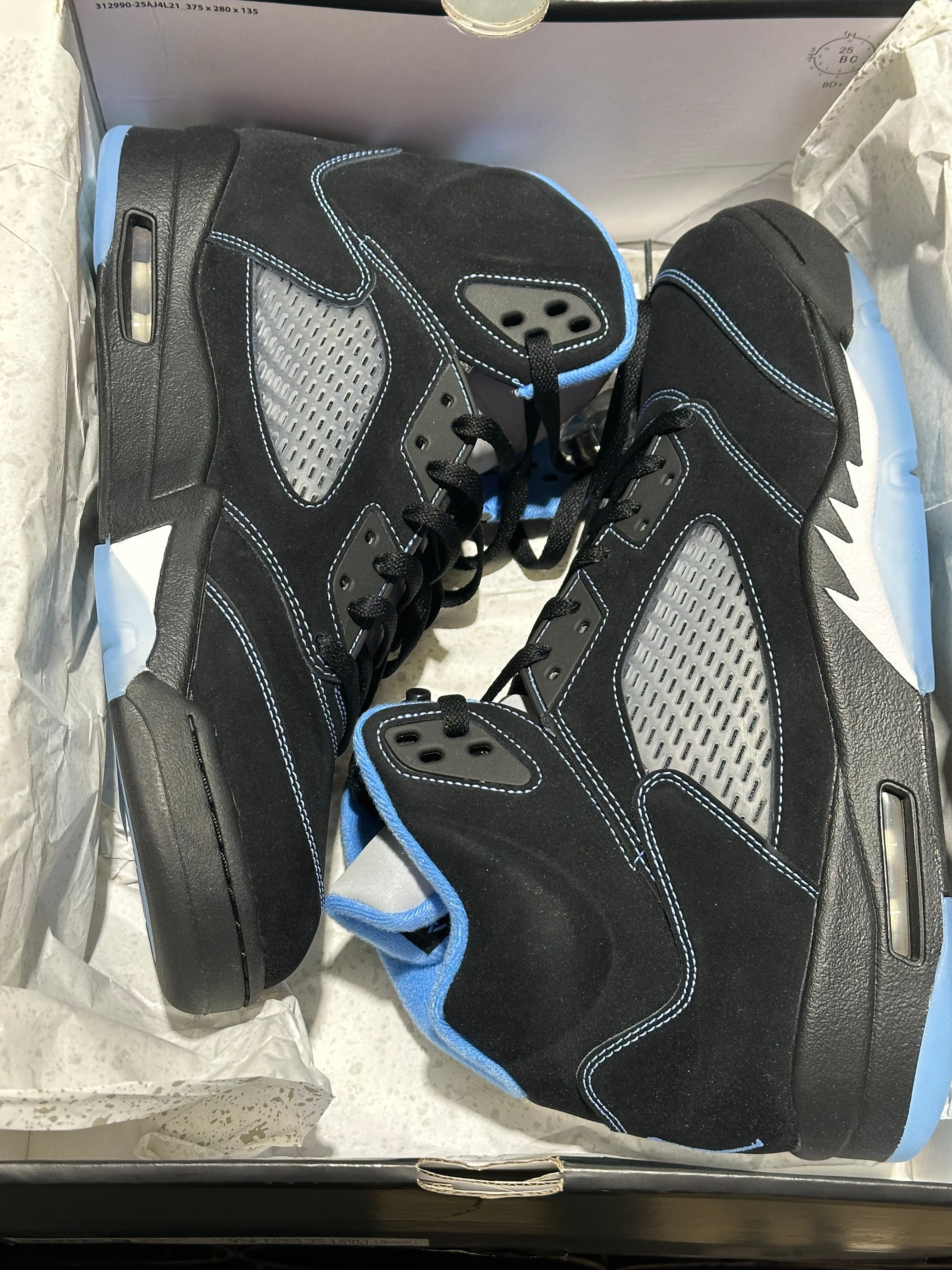 Air Jordan 5 Retro - Black University Blue Size 13
