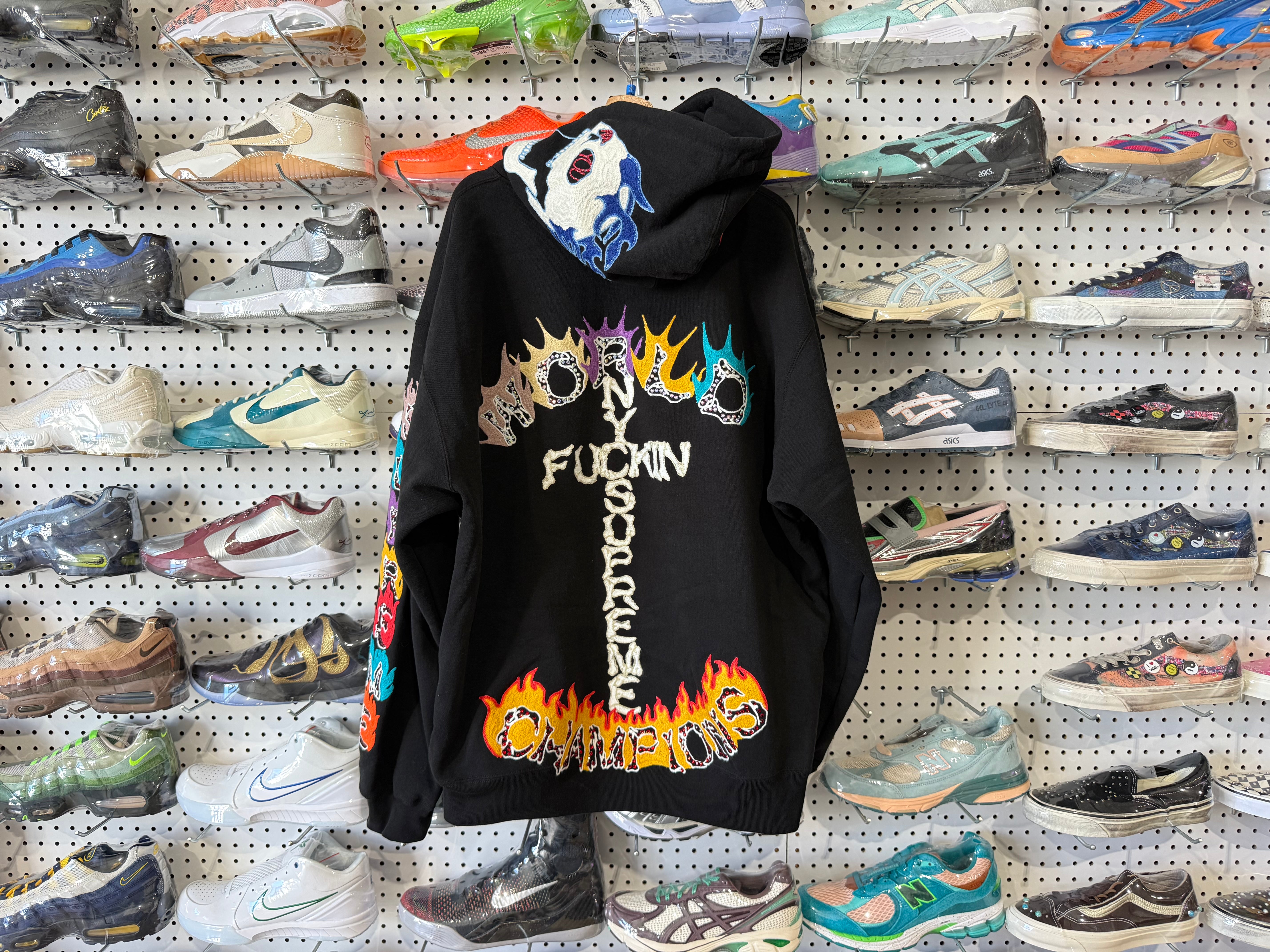 NEW Supreme F**k You Zip Up Hooded Sweatshirt - Black Size XXL