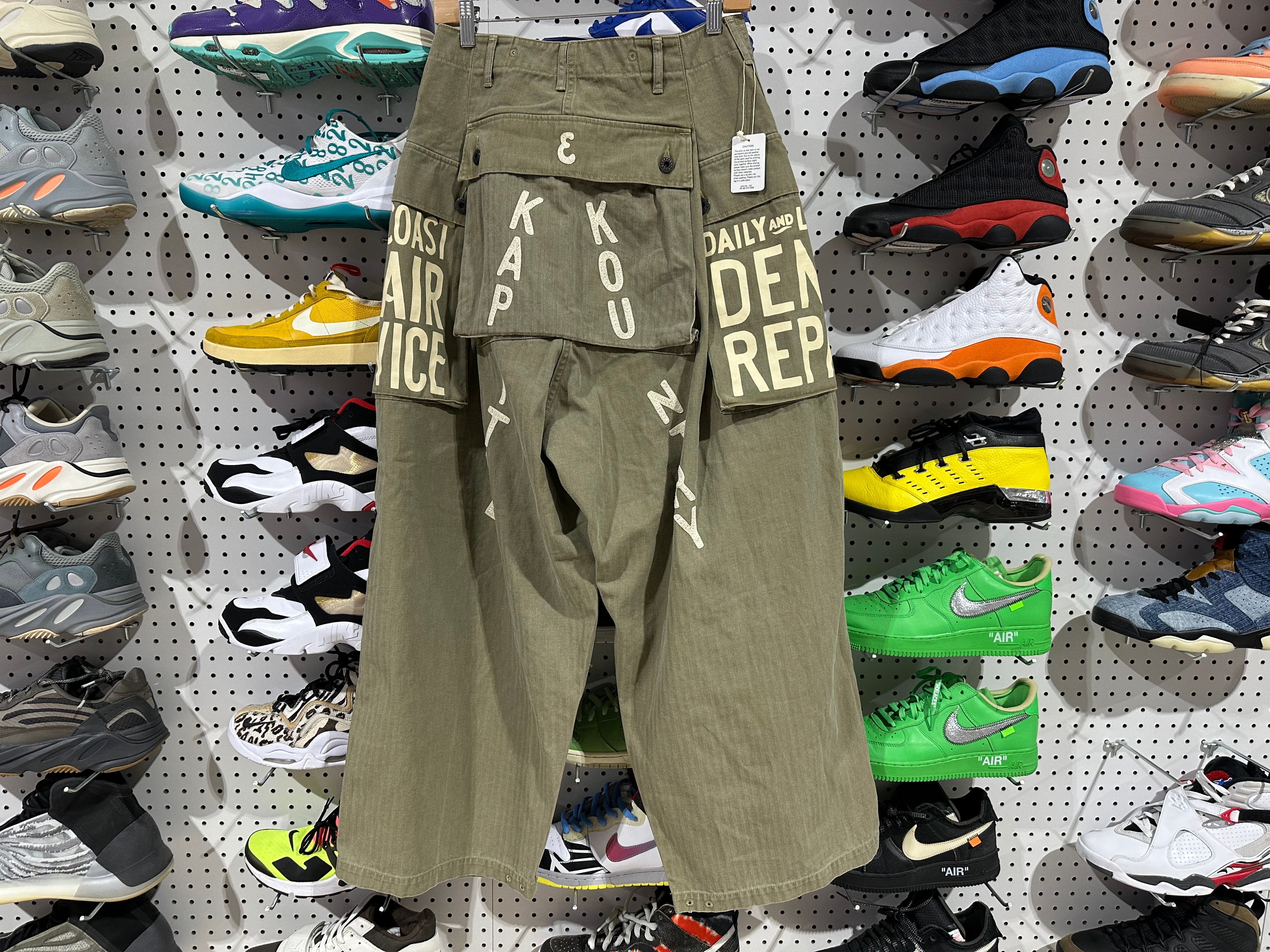 NEW Kapital Herringbone Jumbo Monkey Pants - Khaki Size 2/Medium