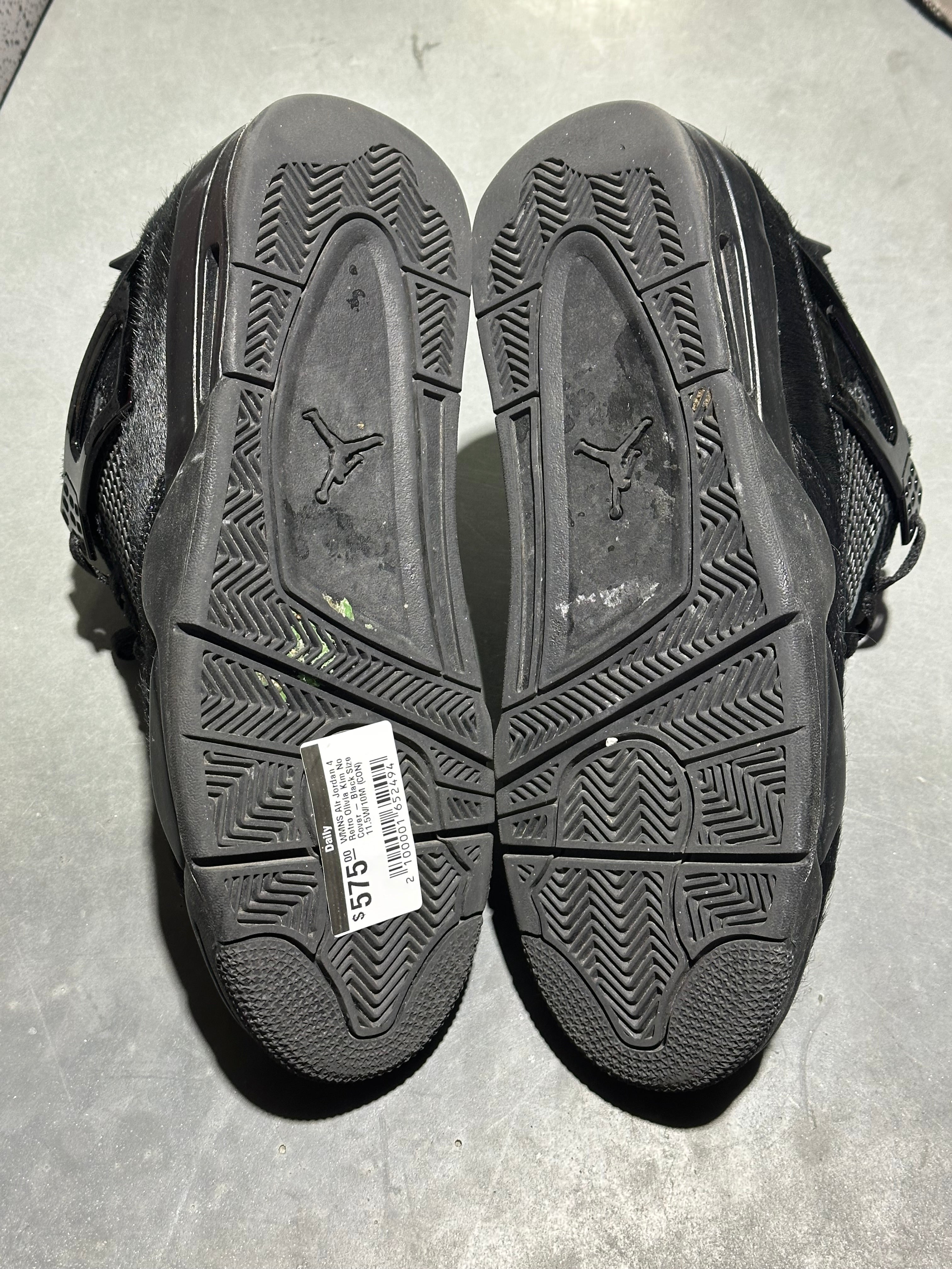 WMNS Air Jordan 4 Retro Olivia Kim No Cover - Black Size 11.5W/10M