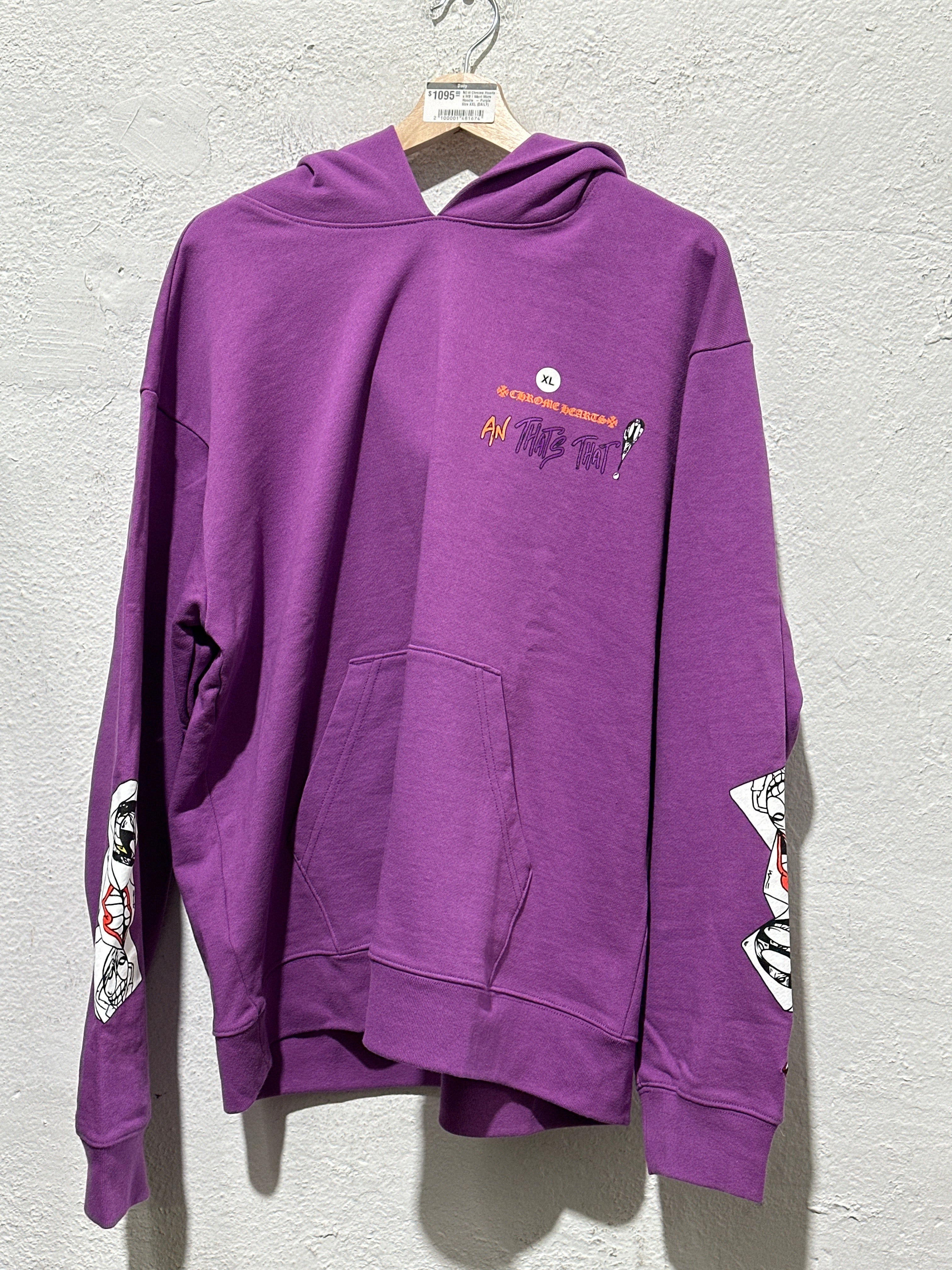 NEW Chrome Hearts x Matty Boy I Want More Hoodie - Purple Size XL