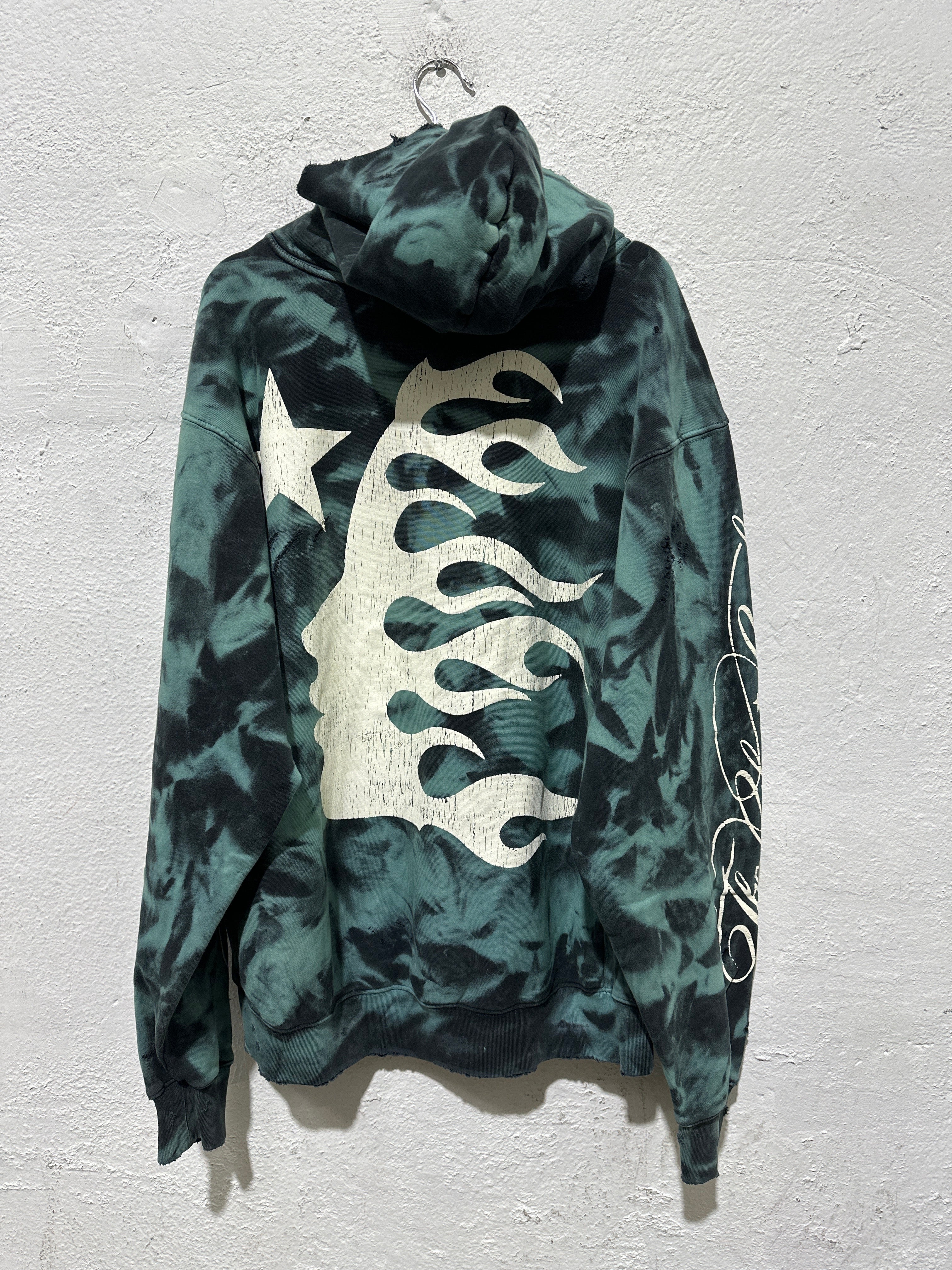 NEW Hellstar Marble Paradise Hoodie - Green/Black Size XXL