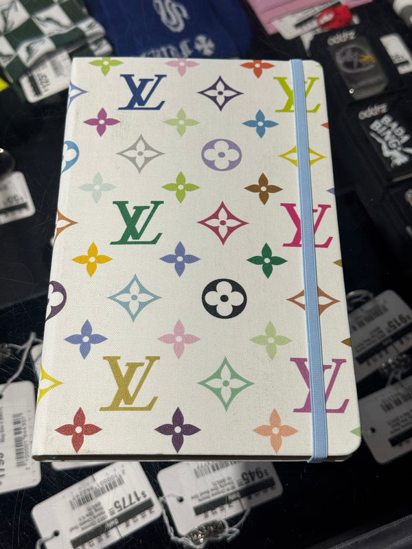 NEW Louis Vuitton x Takashi Murakami Monogram Multicolor Jane Notebook MM - White