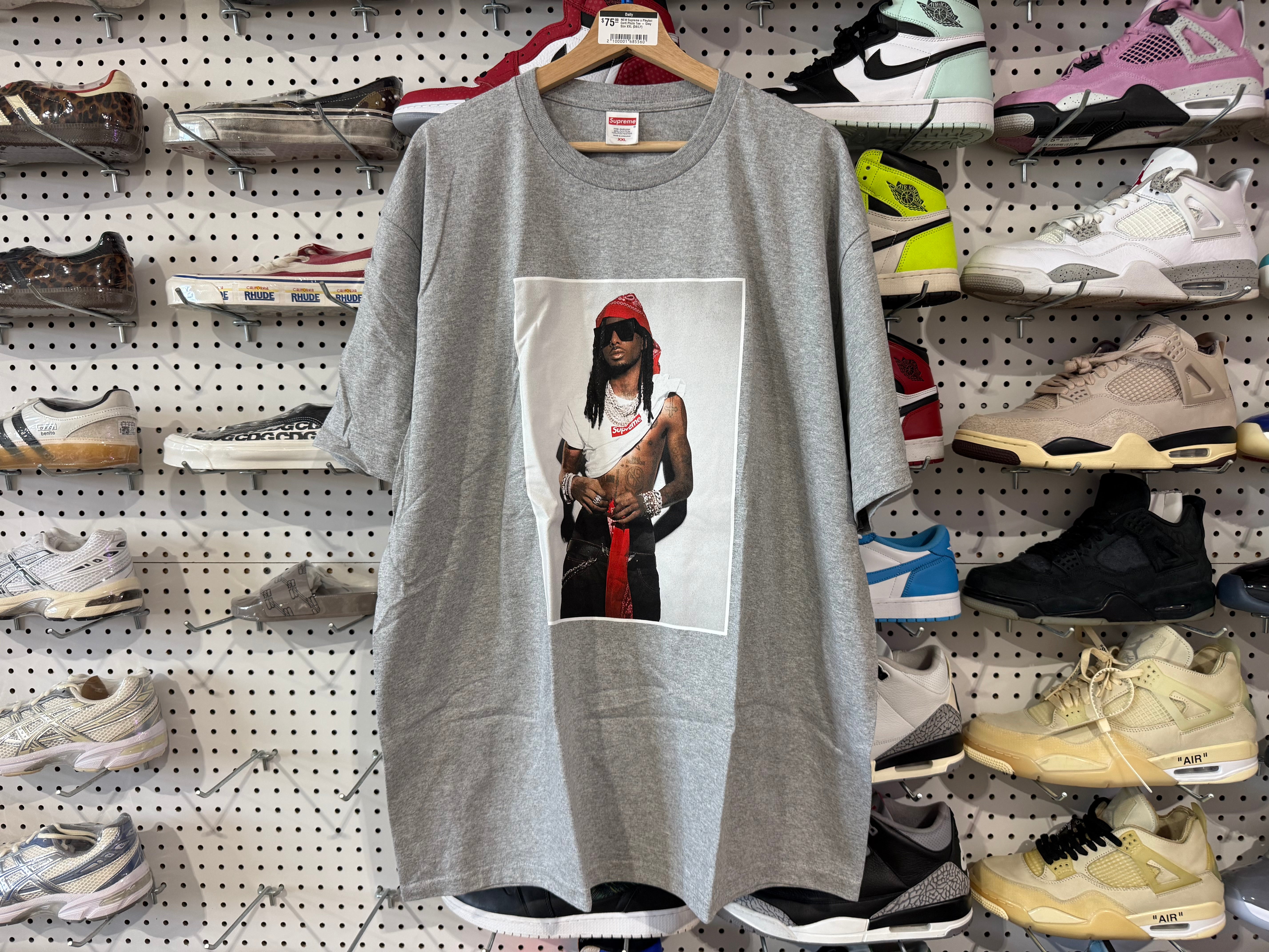 NEW Supreme x Playboi Carti Photo Tee - Grey Size XXL
