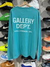 NEW Gallery Department Longsleeve Logo Tee - Aqua Size XL