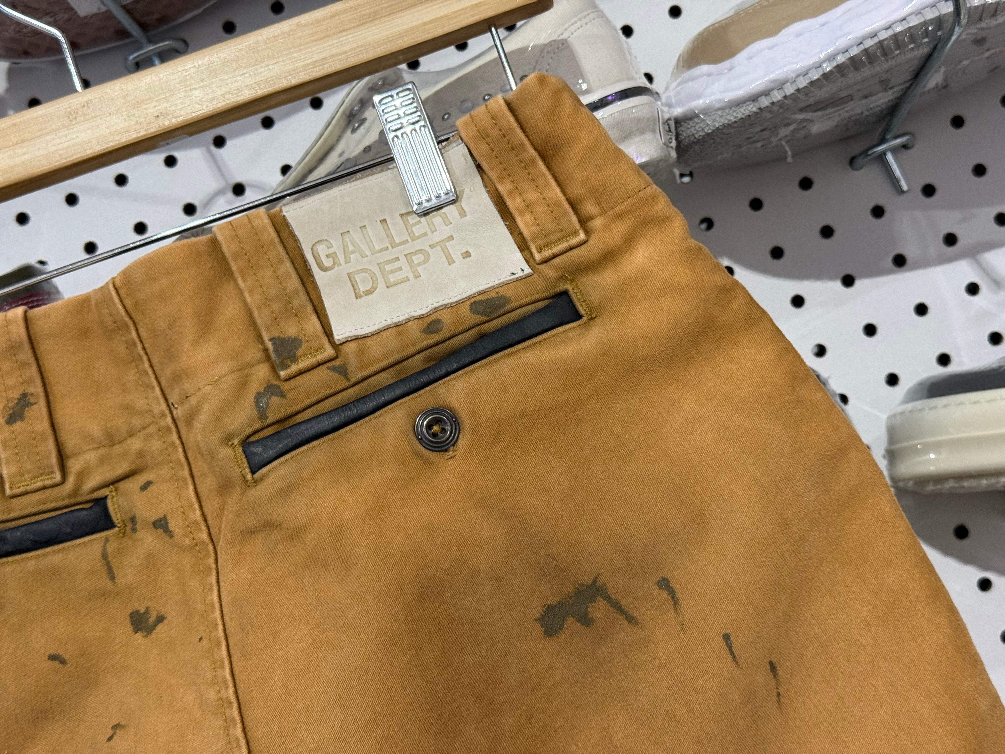 NEW Gallery Department Broadway Paint Splater Pants - Tan Size 30