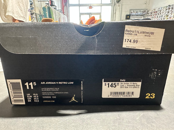 Air Jordan 11 Retro Low - University Blue 2017 Size 11.5