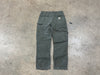 USED Distressed Carhartt Cargo Pants - Olive Size 32x30