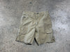 USED Distressed Carhartt Grid Cargo Shorts - Khaki Size 32