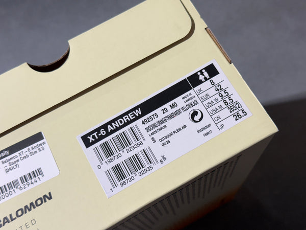 Salomon XT-6 Andrew - Snow Crab Size 8.5