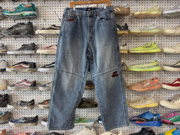 NEW Supreme FW25 Fox Racing Cordura Baggy Denim - Blue Size 32