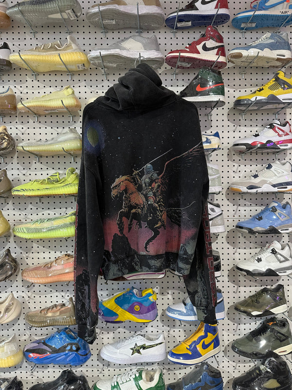 USED Vale Forever Neptune Zip Up Hoodie - Black Size Large