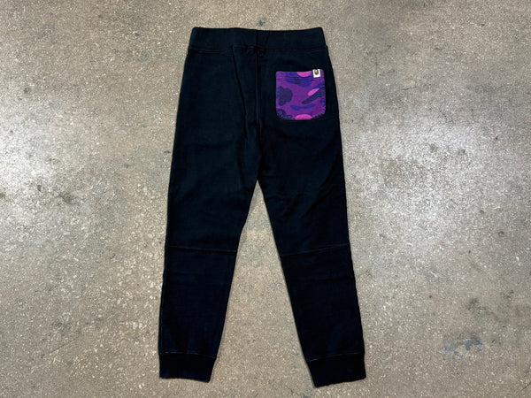USED BAPE ABC Camo Shark Sweat Pants - Black Size Small