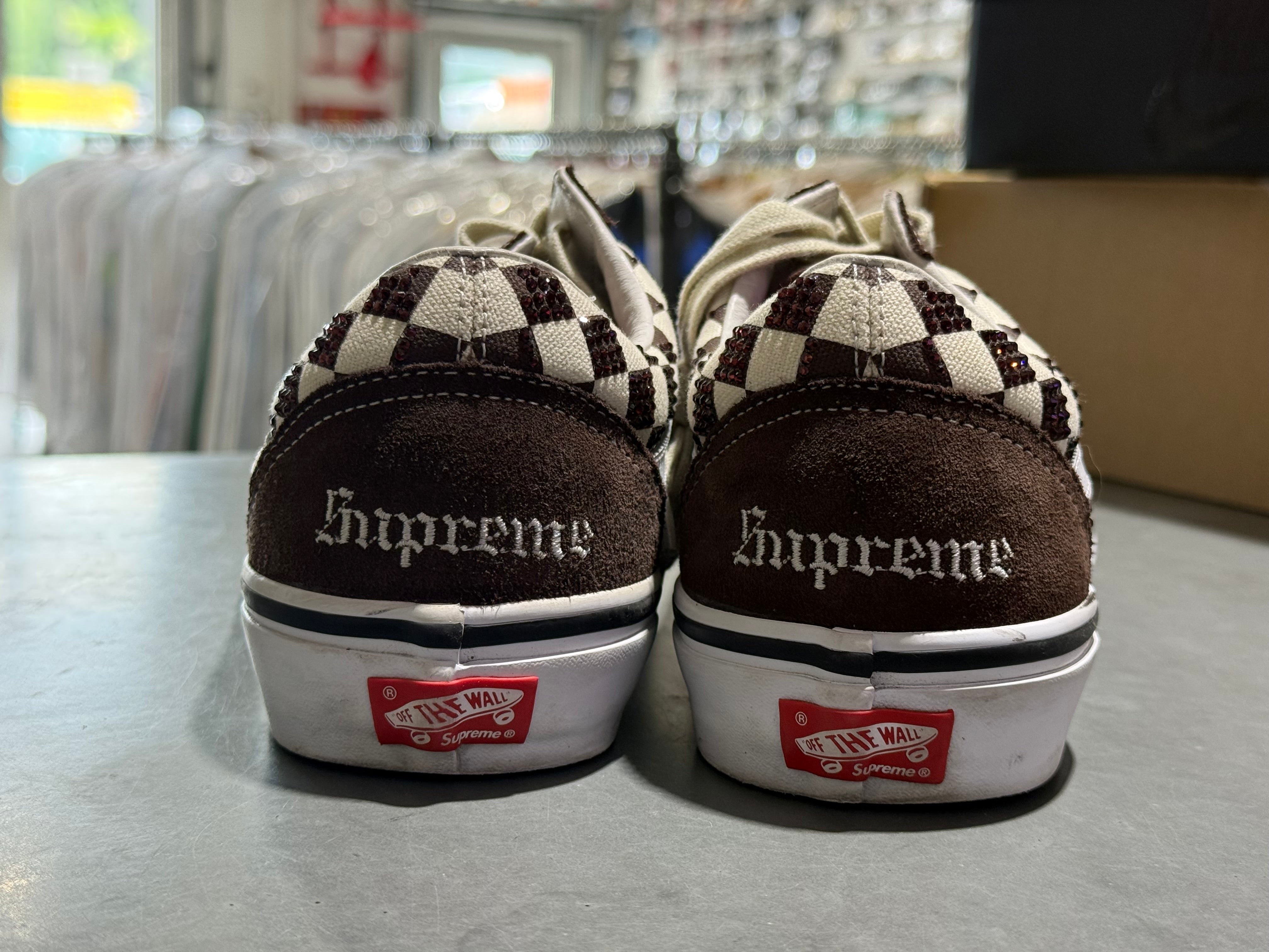 Vans Old Skool Supreme Swarovski - Brown Size 11