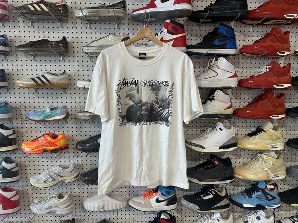 USED Stussy x Gangstarr Take It Personal Tee - White Size Large