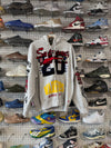 NEW Supreme Warriors Applique Zip Up Hooded Sweatshirt - Ash Grey Size Large