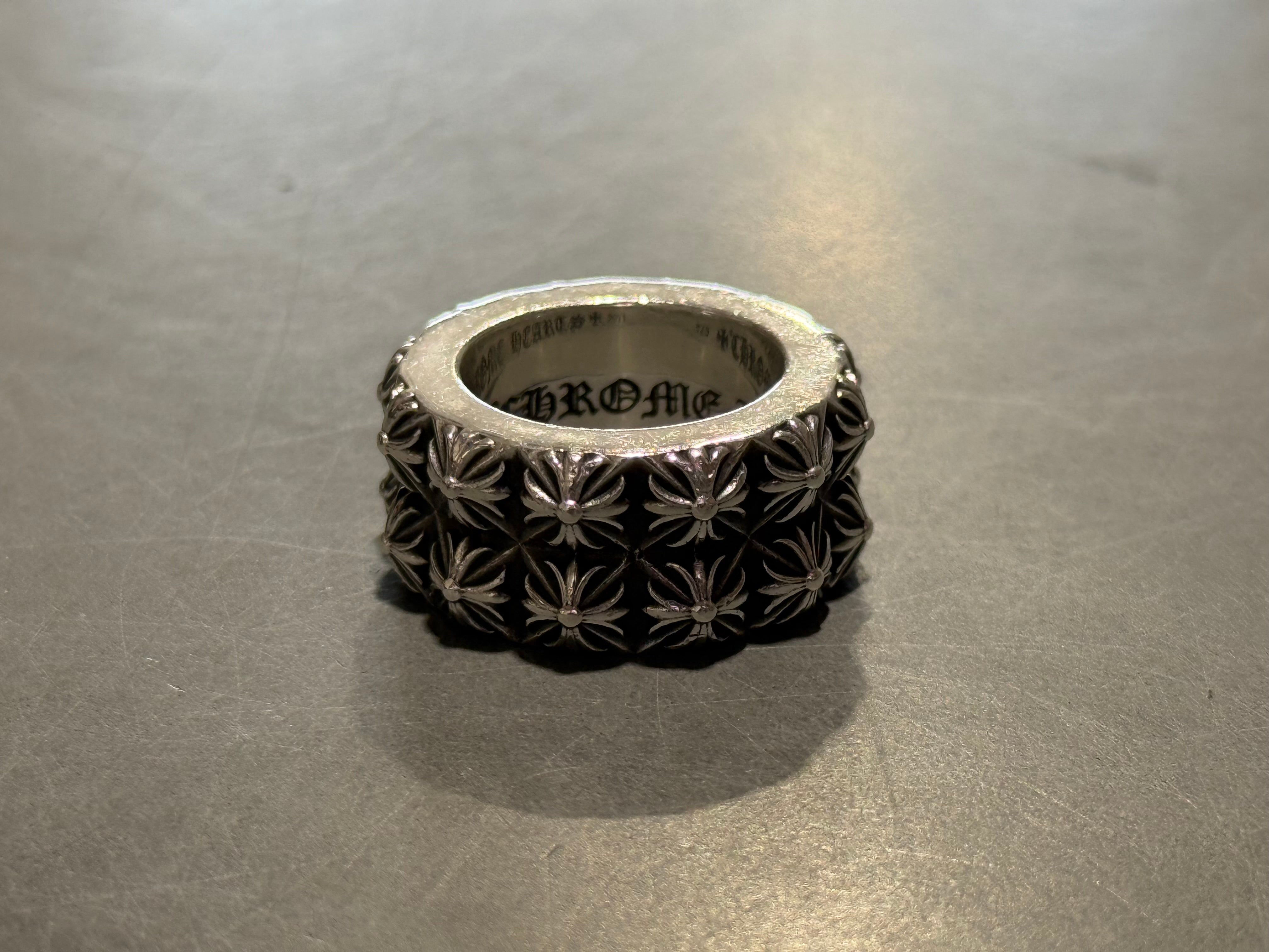 USED Chrome Hearts Pete Punk Double Ring Size 7.5