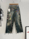 Acne Studios Vintage Chain Detail Loose Jeans - Blue Size 29/44