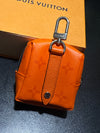 CLEAN 2021 Louis Vuitton Monogram Box Pouch Bag Charm - Orange