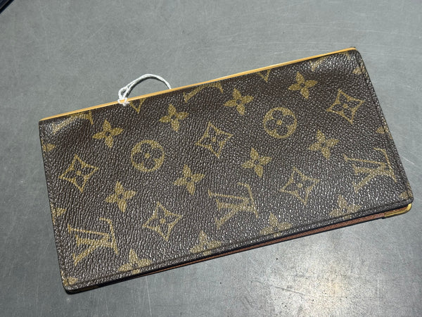 VTG Louis Vuitton Brazza Checkbook Bifold Wallet - Brown Monogram