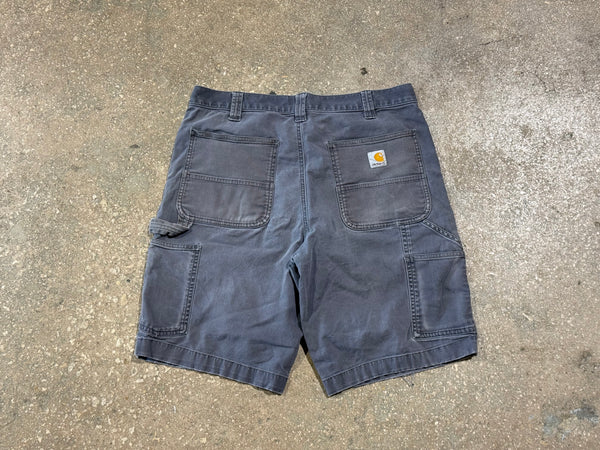 USED Carhartt Distressed Shorts - Grey Size 34