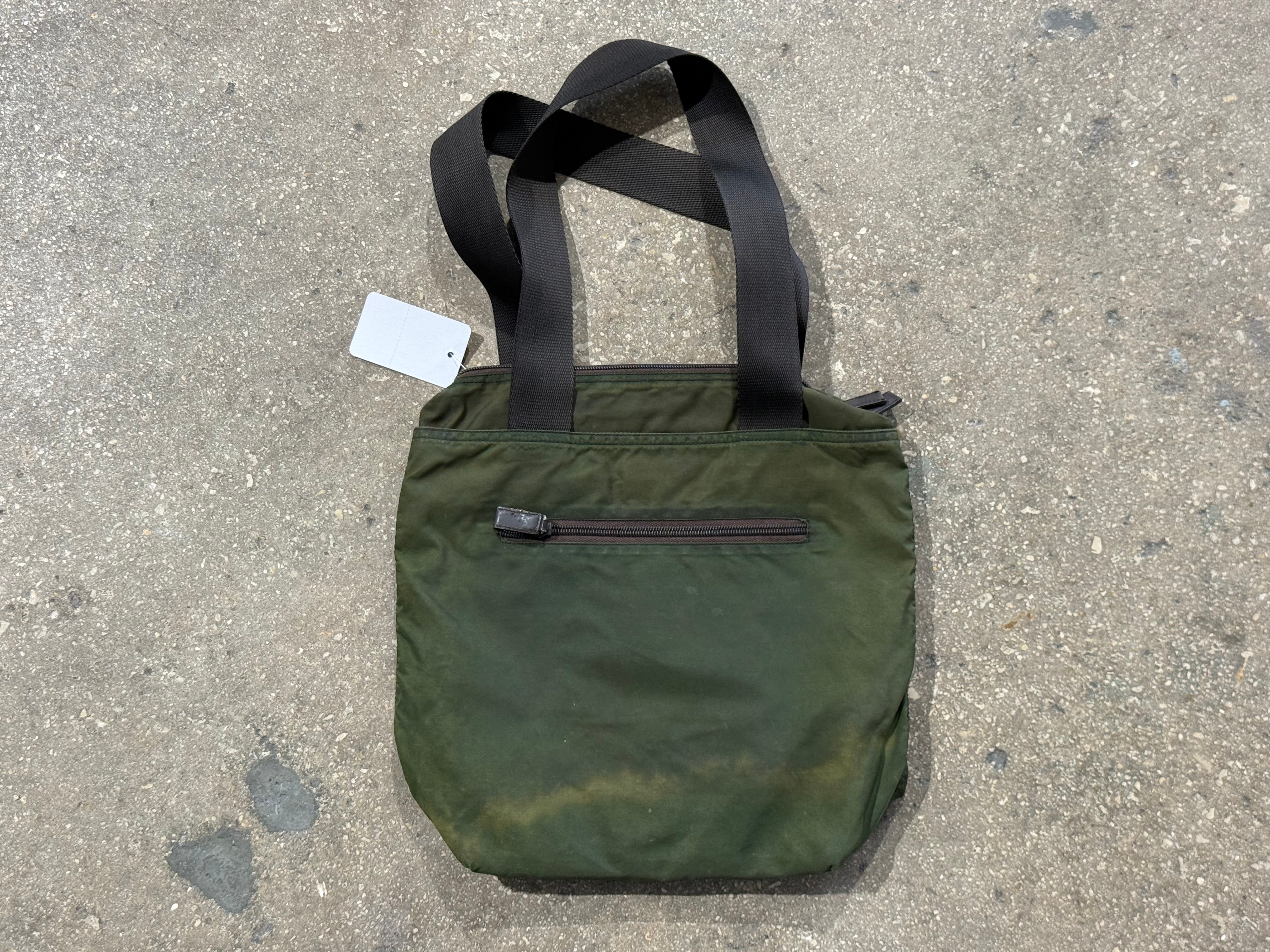 Vintage/Preloved Prada Nylon Tote - Olive